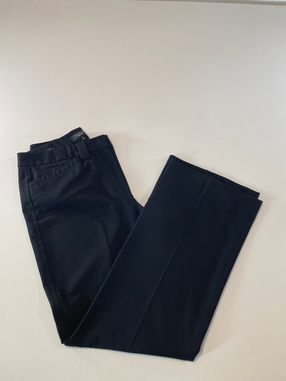 Talbots Heritage Straight Leg Pants Size 8 Black Classic Trouser